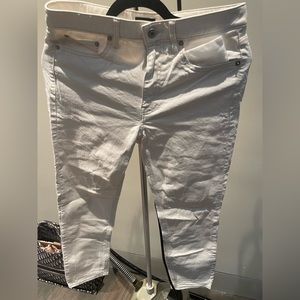 Club Monaco White Denim Ankle Length